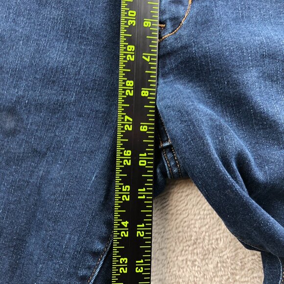 Levi's Womens Jeans Size 14S Mid Rise Skinny Leg Blue Dark Denim Casual Ankle - Picture 7 of 16